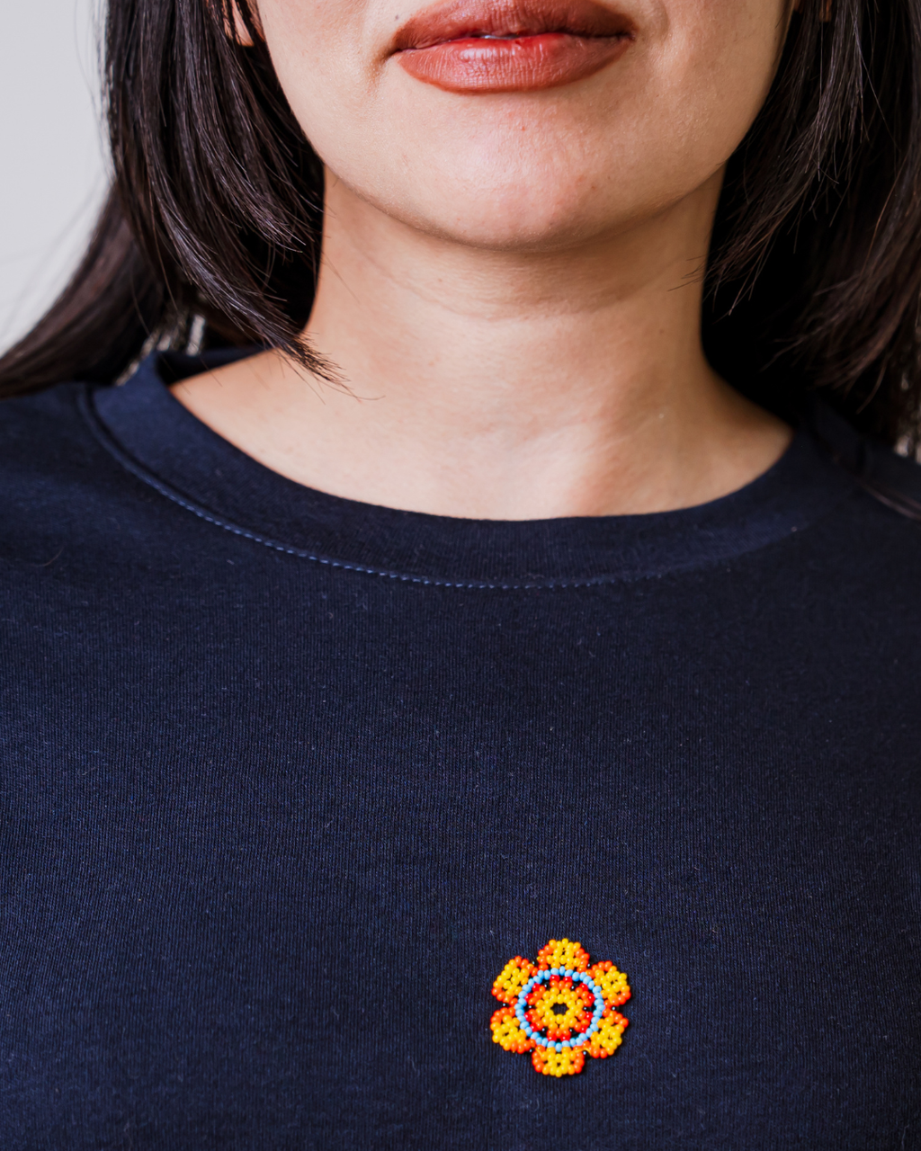 TOP OVER - AZUL MARINO - FLOR