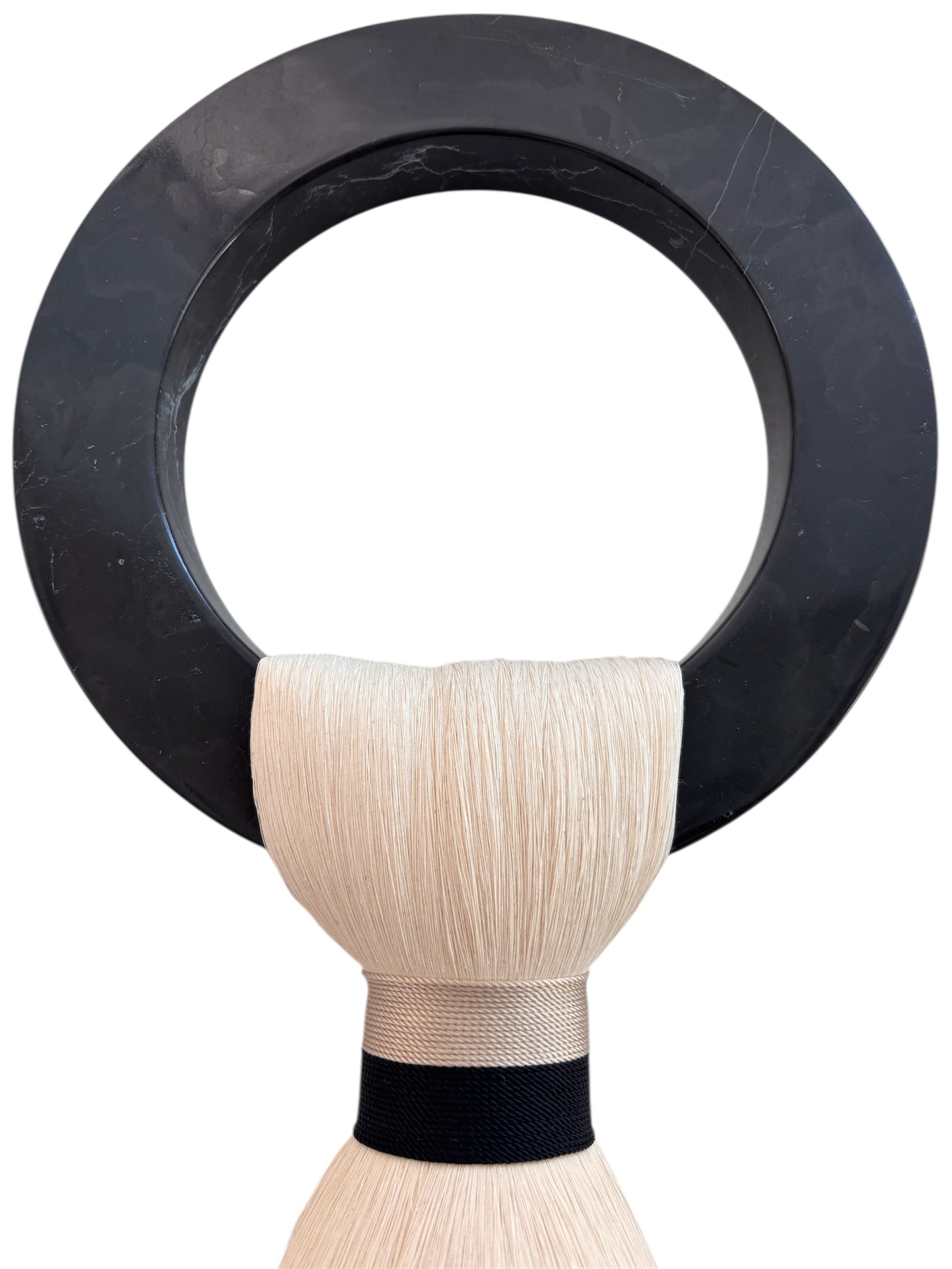 ARO MARMOL NEGRO CHICO 1 BORLA NEGRO/BEIGE