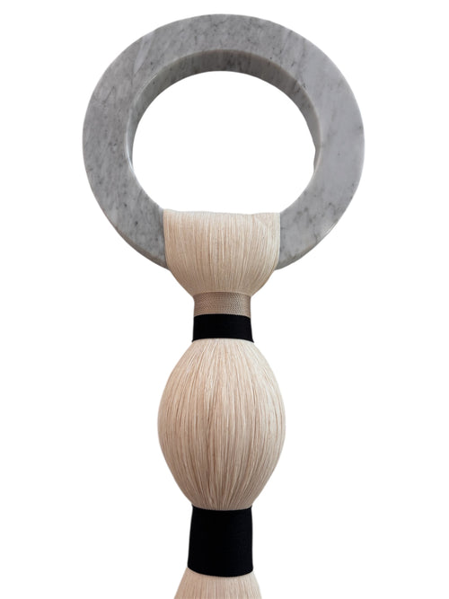 ARO MARMOL BLANCO CHICO 1 BORLA NEGRO/BEIGE