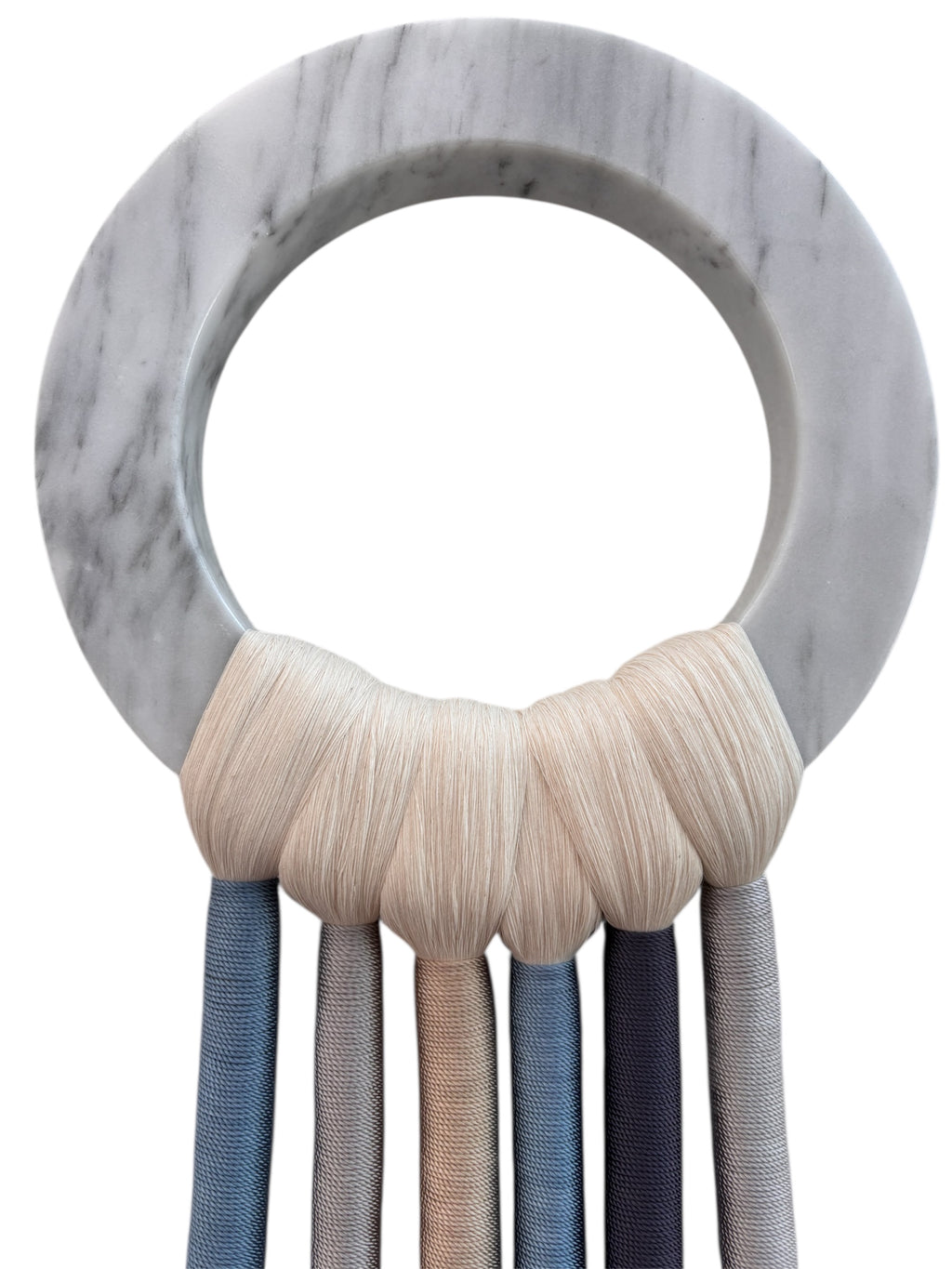 ARO MARMOL BLANCO CHICO  ATADOS AZUL/GRIS/BEIGE